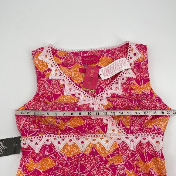 NWT Lilly Pulitzer Jubilee Catherine Printed Eyelet Trim Dress Womens Size 14 - Picture 4 of 8